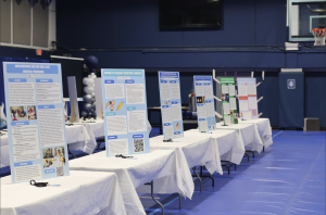 The Blue Dungeon—usually a metropolis of pep rallies and buzzer beaters—takes on a different kind of intensity: the heat of scientific scrutiny.
Transformed into a research symposium, the gym became a stage for students from almost every STEM-focused signature program and core course, including Biomedical Sciences, Engineering, Computer Science, Chemistry, and several other tracks. Their posters served as a physical manifestation of the grueling yet highly rewarding undertaking student presenters took on.
